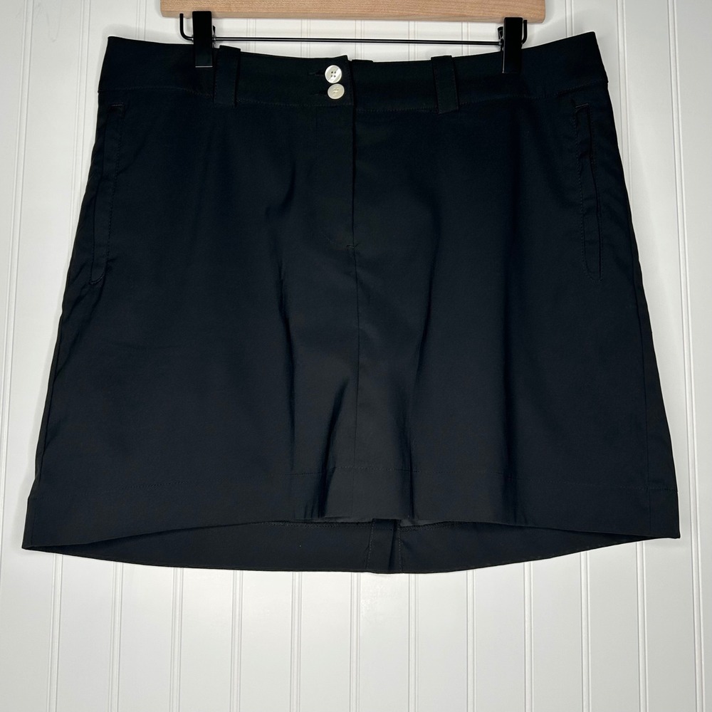 Nike Golf Womens Skort 12 Black Dri-FIT Built In Shorts Pockets Athletic Tennis
